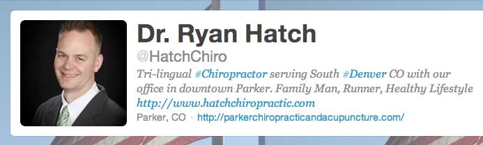Dr Hatch chiropractic clinic parker highlands ranch lone tree centennial on twitter